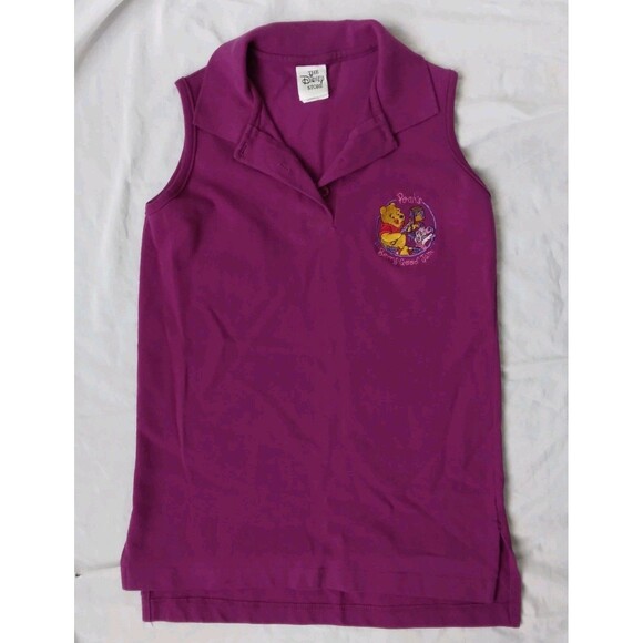 Disney Tops - The Disney Store Sleeveless Polo Berry Winnie The Pooh Womens Size Small